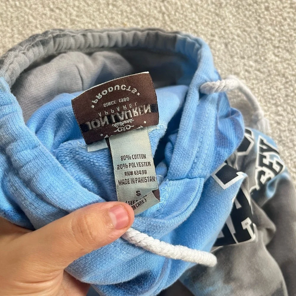 Atlantic City New Jersey Blue and Gray Tie-Dye Hoodie